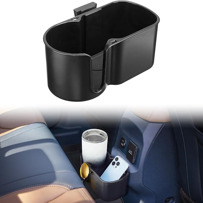 Cup Holder Compatible with Ford Maverick 2022-2025 2026 Rear Seat Cup Holder Organizer FIT Insert Expander, Hold 18-32 oz Bottle and Mugs