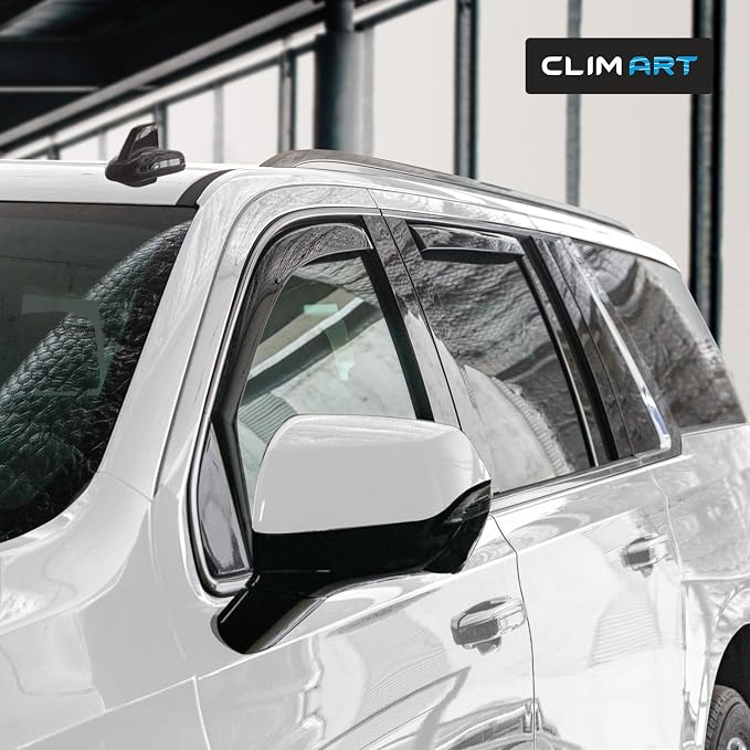in-Channel Incredibly Durable Rain Guards for Cadillac Escalade ESV 2021-2026, Original Window Deflectors, Vent Window Visors, Vent Deflector, 4 pcs. - 621318