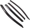 WD2-741 Dark Smoke 4 Pcs Set Window Visor (Outside Mount) Deflector Rain Guard Compatible with 2013-2016 Toyota RAV4
