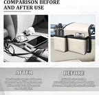 Car Window Armrest Storage Box, Comfortable Leather Vehicle Door Side Arm Rest Pad Organizer Bag, Multifunctional Automotive Window Armrest Storage Pocket, Universal for SUV Van Truck (Beige)