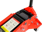 Floor Jack, Professional Heavy Duty Hydraulic Floor Jack, Low Profile Floor Jack, Steel Racing Floor Jack w/2 Piston Quick Lift Pump, Floor Jack Lifting 4"-21" 3.5 Ton (7000lb) Capacity Red