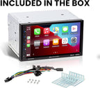 Elite BE920WCPA Car Stereo - 7" Display, Wireless Apple CarPlay & Android Auto Head Unit, Double DIN Touch Screen Car Stereo, Bluetooth, AM/FM Radio, USB, No CD/DVD Player