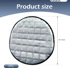 1 PC Steering Wheel Sunshade Cover, 16.93" Slip-on Steering Wheel Heat Shield Protector, Foldable Portable Anti-Scalding Cooling Driving Handle Sun Cover, Universal for Most Cars (Silver)
