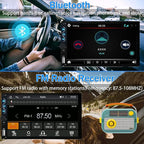 Double Din Car Stereo with Dash Cam,7 Inch Full HD Touchscreen Car Audio Receiver Support Carplay and Android Auto,Car Stereo with Bluetooth,Mirror Link,Backup Camera,FM/USB/AUX/Subwoofer