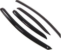 WD2-322 Dark Smoke 4 Pcs Set Window Visor (Outside Mount) Deflector Rain Guard Compatible with 2004-2008 Mitsubishi Galant Sedan