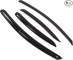 Outside Mount Window Vent Visors Rain Guards Compatible with Mitsubishi Galant Sedan 2004-2008 | Side Window Wind Deflectors Rain Shields | Smoke Tinted, 4 Pcs Set, DGWV-322