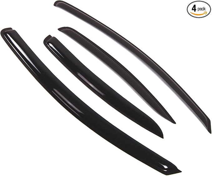 Outside Mount Window Vent Visors Rain Guards Compatible with Mitsubishi Galant Sedan 2004-2008 | Side Window Wind Deflectors Rain Shields | Smoke Tinted, 4 Pcs Set, DGWV-322
