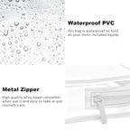 4 Pack Clear Makeup Bags, TSA Approved Toiletry Bag Car Organizer Travel Cosmetic Case Portable Travel Essentials Bags for Toiletries Clear Summer Beach Bag Carry on Airport Airline Compliant Bag