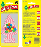Cardboard Hanging Car, Home & Office Air Freshener, Bubble Gum (Pack of 12)