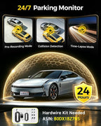 GKU 4K Dual Dash Cam Front and Rear, STARVIS 2 Sensor, 5.8GHz WiFi6 Up to 20MB/s, Voice Control, Dash Camera with GPS, WDR Night Vision, 24H Parking Mode, Loop Recording(No SD Card)