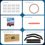 in Channel Rain Guards for Ford Bronco Sport 2021 2022 2023 2024 2025 Side Window Deflectors Vent Visors, Smoke Tint, Car Window Shade for Rain/Snow, Reduce Wind Noise, Car Wash Safe, 4PCS