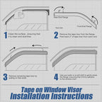 Rain Guards Tape-On Compatible with 2016-2021 Tucson, Acrylic Window Visors Deflector