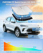 for Buick Encore GX 2020-2024 2025 2026 Windshield Sun Shade - 4 Layers Car Sunshades Front Windows Shade Cover Custom Fit for Encore Sun Visor 250T Retractable Shade Blocks UV Rays Car Accessories