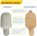 Magnetic Leather Sunglasses Holder for Car, 2 Packs (Beige) | Magnetic Car Visor Accessories