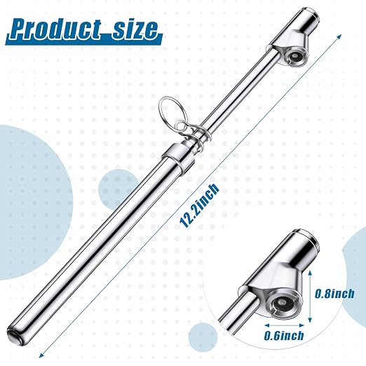 20 Pack Dual Head Tire Pressure Gauge Heavy Duty Air Pressure Tire Gauge for Auto Truck Car RV Van Gage Range 10-150PSI, 1-10Bar (Silver)