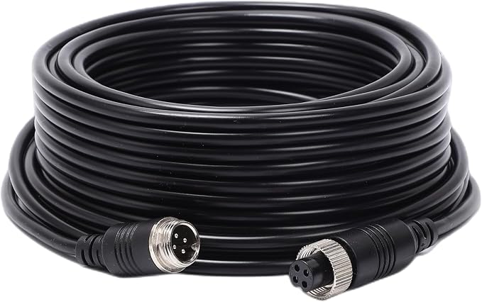 33FT/10M 4-Pin Aviation Extension Cable for Wired Backup Camera System