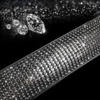 New Diamond Leather Steering Wheel Cover with Bling Bling Crystal Rhinestones, Universal Fit 15 Inch Car Wheel Protector for Women Girls Black Diamond