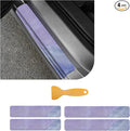 4 PCS Car Door Sill Protector, 3D Carbon Fiber Auto Door Entry Edge Guard Protection Trim, Anti-Scratch Threshold Cover Strips, Sill Protection Sticker for Car SUV Truck (Colorful)