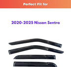 KPY Rain Guards Fit for 2020-2025 Nissan Sentra, Out-Channel Window Visors Vent Wind Deflectors 4PC, Car Accessories for 20-25 Sentra