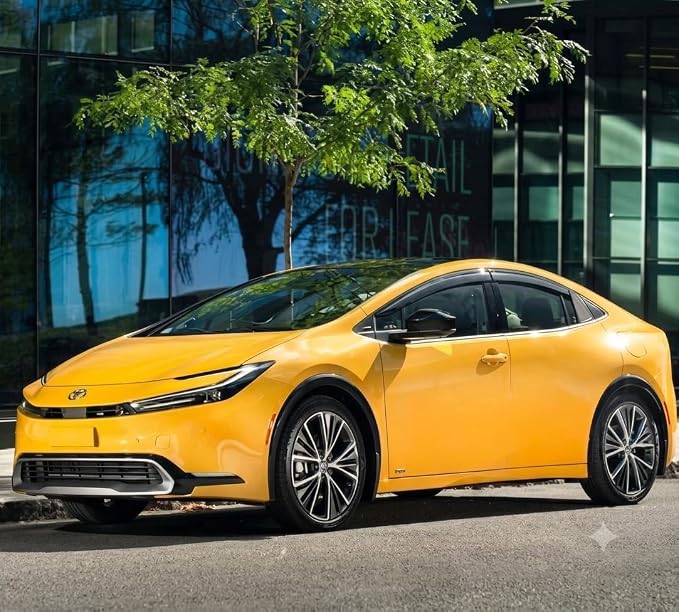 2023-2026 Tape-On Rain Guards for Toyota Prius and Prius Prime Side Window Visor Deflectors SE XSE Premium LE XLE Limited, Durable Tinted Vent Shades 2024 2025