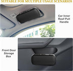Sunglass Holder for Car Visor Clip, Car Visor Glasses Case, Vehicle Visor Accessories Organizer Box, Car Sunglass Holder Suitable for Truck, SUV and Sedan to Place Glasses (Beige)