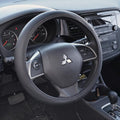 Ergonomic Soft Grip Steering Wheel Cover - Sporty Leather Grip for Standard Size Wheels 14.5-15 inch Black