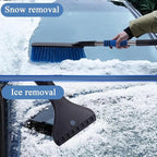 Car Snow Brush and Ice Scrapers with Foam Grip Snow Scraper Non Extendable Snow Removal Tool for Cars Trucks Windshield Window