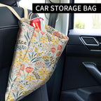 Car Trash Can, Cute Car Trash Bag, Hanging Car Organizer and Storage Bag, Trash Bin for Car Accessories, Vehicle, Travelling, Camping Cute Colorful Floral