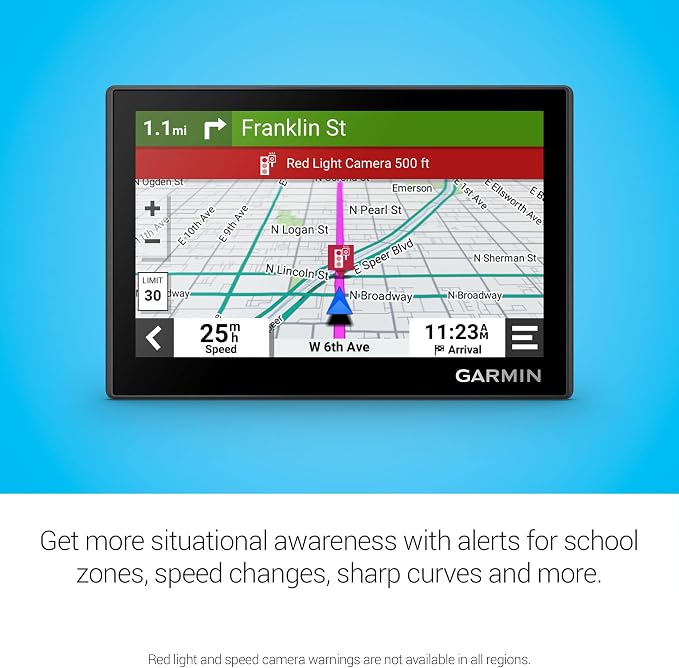 Garmin Drive™ 53 GPS Navigator, High-Resolution Touchscreen, Simple On-Screen Menus and Easy-to-See Maps, Driver Alerts (Renewed)