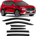 Voron Glass Tape-on Extra Durable Rain Guards for Hyundai Santa Fe 2019-2023, Window Deflectors, Vent Window Visors, 6 Pieces - 100834
