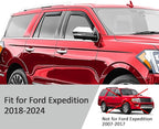 Voron Glass in-Channel Extra Durable Rain Guards for Ford Expedition 2018-2024, Window Deflectors, Vent Window Visors, 4 Pieces - 220248