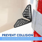 Car Door Corner Protector Edge Guards, Carbon Fiber Decorative Anti-scratch Anti-collision Buffer Pad, Embedded Self-adhesive Tightly Wrapped Soft Protective Cover, for Most Cars (Black)