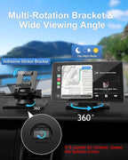 Carplay Screen for Car, Upgrade 7" HD Wireless Apple Carplay & Android Auto Touchscreen- Car Play Screen Stereo with Backup Camera, Mirror Link/Voice Control/Music Play/GPS Navigation -for All Vehicle
