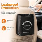 Disposable Car Trash Bags, 60 Count Stand-Up & Stick-On Car Garbage Bags, 2 Gallon Leakproof Odor Seal Heavy Duty Car Trash Can Alternative for Car SUV Truck