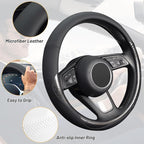Carbon Fiber Steering Wheel Cover, Universal 15 inch Black,Anti-Slip, Odorless