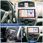 8 Core 8GB+256GB 7 Inch Touschscreen Car Radio for Nissan Versa 2012-2019 with Wireless CarPlay Android Auto, Android 14 Double Din Car Stereo Head Unit with GPS Bluetooth WiFi FM RDS SWC Camera