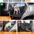 MAXFUT Dog Back Seat Extender,Backseat Pet Cover for Dogs,Rear Dog Car Seat Cover for Back Seat,Hard Bottom Car Seat Cover for Dogs, Dog Hammock for Car