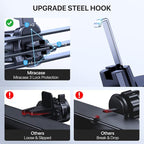 Upgraded Wider Clamp Phone Holders for Your Car, Metal Hook Air Vent Car Mount [Thick Cases Friendly] Automobile Hands Free Compatible with iPhone 17/16/15/14/13 Series All Smartphone
