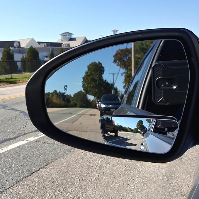 Rectangle Blind Spot Mirror, HD Glass Frameless Convex Wide Angle Rearview Blindspot Car Mirror for Car SUV and Truck (Frameless, Pack of 2)