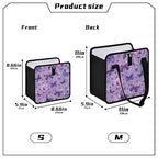 Car Trash Can Organizer Bin with Adjustable Strap for Back Front Seat Console Waterproof Leakproof Collapsible Portable 11 Inch Purple Dreamy Butterflies and Stars