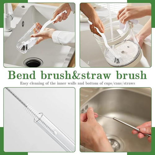 15pcs Crevice Cleaning Brush, Hard Bristle Scrub Brushes Tools, Multifunctional Grout Brush for Home, Bathroom, Ktichen, Window and Corners