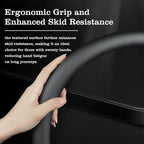 Car Leather Steering Wheel Cover - Panapi Material, Universal 14.5-15 Inch Leather Anti-Slip Breathable Auto Steering Wheel Covers for Men Women (Nappa Leather - Tricolor Stripes)
