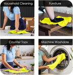 Microfiber Cleaning Cloths (Value Pack of 12) - Size 12 x 12 Inches, Highly Absorbent Cleaning Rags, Lint Free, Reusable and Washable, Microfiber Towels for Cars