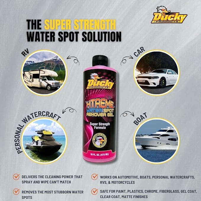 Xtreme Water Spot Remover Gel - Instantly Removes Hard Water Spots and Stains - Works on Cars, Trucks, Boats, RVs, Motorcycles, and More - 16 fl oz. - D1035 Pink