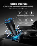 30W PD USB C Car Charger, USB Type C Fast Power Charging Block Dual Port USB A & USBC Plug Cargador Carro Lighter Adapter for iPhone, iPad, Samsung Galaxy, LG, Google Pixel, Moto, USB-C Port