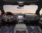 Customized Auto Car Steering Wheel Cover for Ford F-150, F-250, F-350, Expedition (Black+Red)