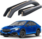 Goodyear Shatterproof in-Channel Window Deflectors for Subaru WRX 2022-2026, Rain Guards, Window Visors for Cars, Vent Deflector, Car Accessories, 4 pcs - GY008099