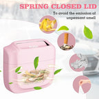 Car Trash Can with Lid, Built-in Storage Garbage Bag, Leakproof Vehicle Trash, Car Accessories for Interior, Mini Garbage Bin for Automotive, Office, Kitchen, Bedroom, with 60pcs Trash Bags,2Pcs