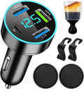 88W Car Charger Super Fast Charging Cigarette Lighter USB Phone Accessories Charger Adapter with QC USB c Type c PD Universal Quick Charge Multi 4 Port for 12-24v Car Cigarette Lighter Plug