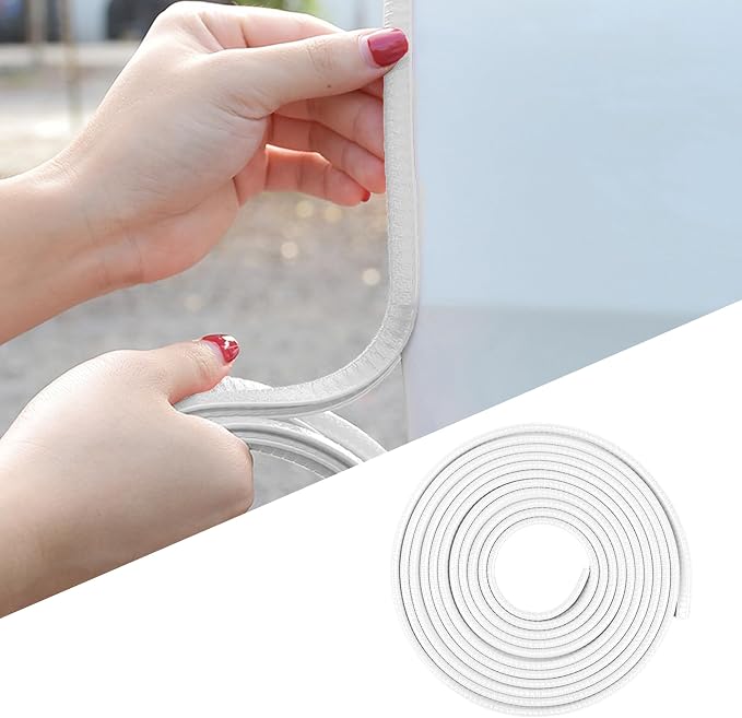 Car Door Edge Guards, 16Ft Universal Car Edge Rubber Seal Trim Protector, U Shape Door Edge Protector Guard, Aluminum Boat Edge Guards, Car Decoration Accessories for Most Car (White)